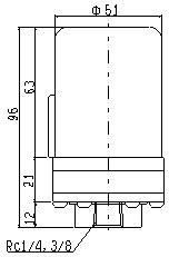 SPS-8T-PMの外形図